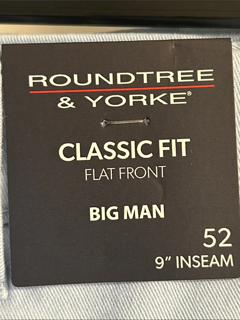 Roundtree & Yorke Cash Blue Mens Size 52 Flat Front Classic Fit Big Man Shorts - Picture 5 of 7